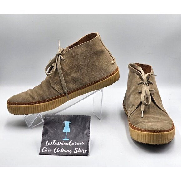 Frye Men\'s Ash Waxed Suede Lace-Up Emory Chukka Boots Size 10 3034 main image 12